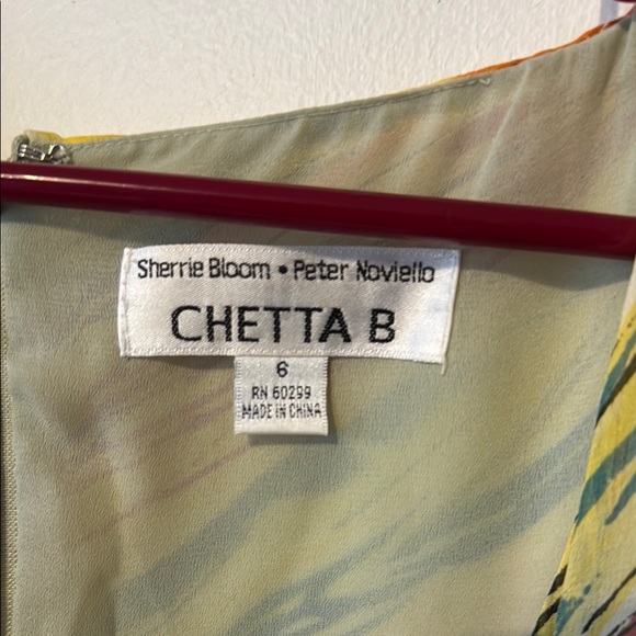 Chetta B Silk V-Neck Flutter Sleeve Sundress - Picture 4 of 9